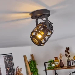 Luminaires Scandinaves-hofstein Plafonnier Teheran Noir, 1 lumière