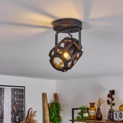 Luminaires Scandinaves-hofstein Plafonnier Teheran Noir, 1 lumière