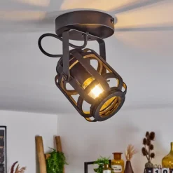 Luminaires Scandinaves-hofstein Plafonnier Teheran Noir, 1 lumière