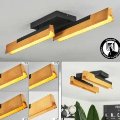 Luminaires Scandinaves-hofstein Plafonnier Teira LED Écru, Noir, 2 lumières