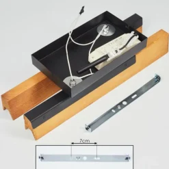 Luminaires Scandinaves-hofstein Plafonnier Teira LED Écru, Noir, 2 lumières