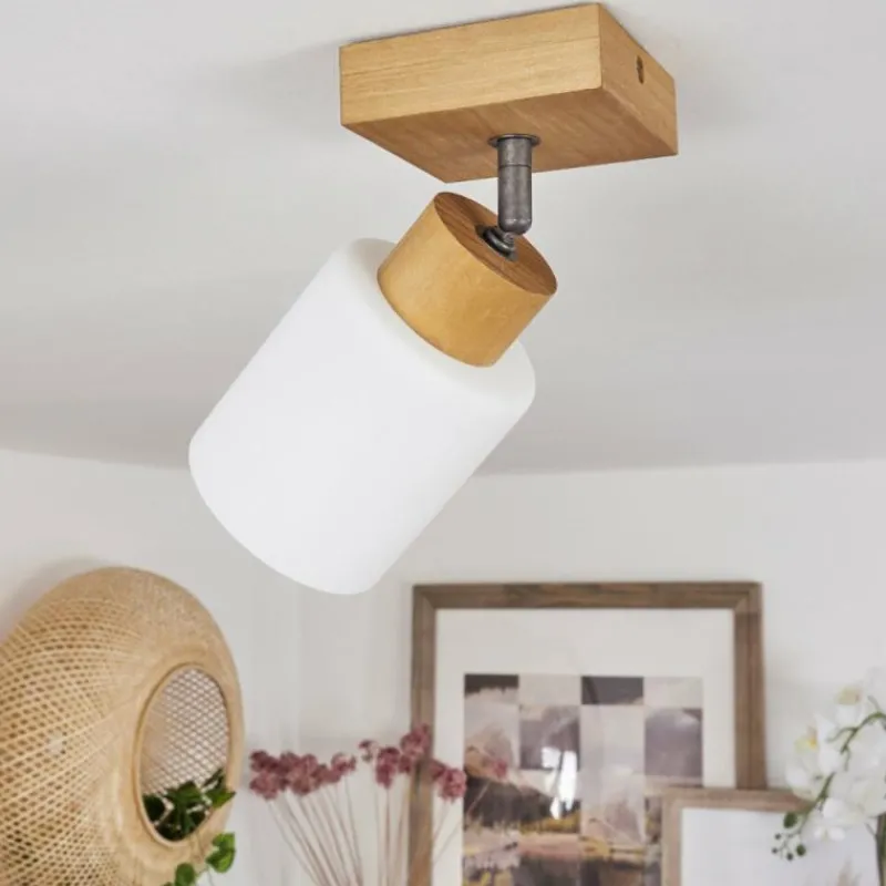 Luminaires Scandinaves-hofstein Plafonnier Tercier Argent Oxydé, Écru, 1 lumière