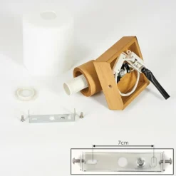 Luminaires Scandinaves-hofstein Plafonnier Tercier Argent Oxydé, Écru, 1 lumière