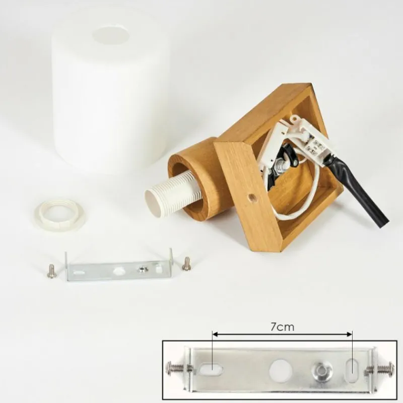 Luminaires Scandinaves-hofstein Plafonnier Tercier Argent Oxydé, Écru, 1 lumière