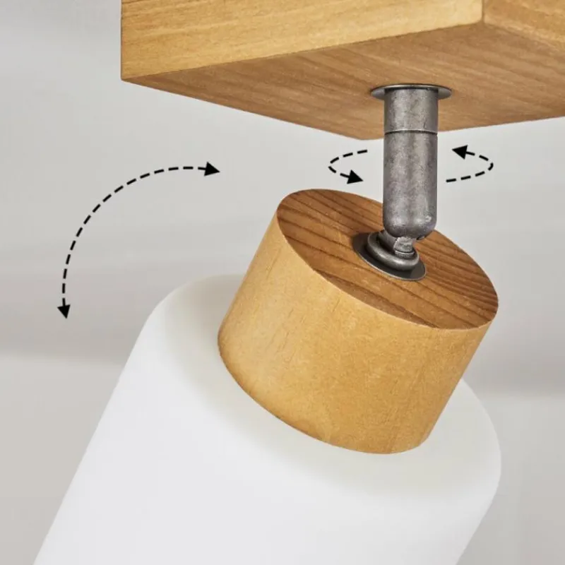 Luminaires Scandinaves-hofstein Plafonnier Tercier Argent Oxydé, Écru, 1 lumière