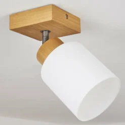 Luminaires Scandinaves-hofstein Plafonnier Tercier Argent Oxydé, Écru, 1 lumière