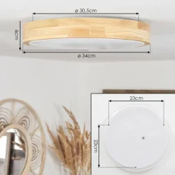 Luminaires Scandinaves-hofstein Plafonnier Thibouville LED Blanc, 1 lumière