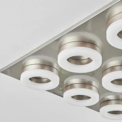 hofstein Plafonnier Thiernu LED Nickel mat, 1 lumière