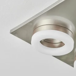 hofstein Plafonnier Thiernu LED Nickel mat, 1 lumière