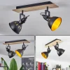 Lampes Dorées-hofstein Plafonnier Tina Bois clair, Noir, 2 lumières