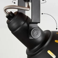 Lampes Dorées-hofstein Plafonnier Tina Brun, Noir, 4 lumières