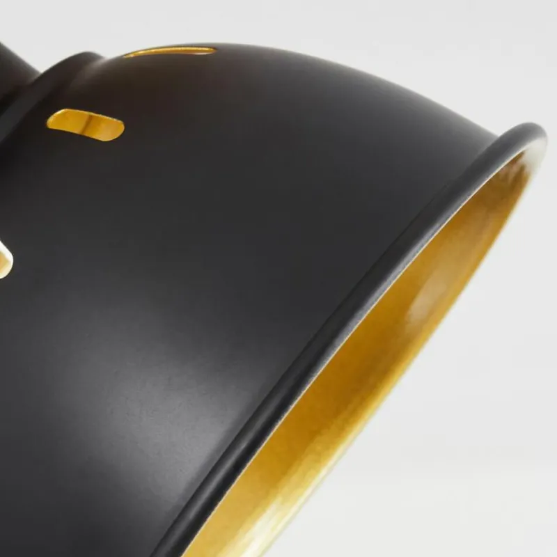 Lampes Dorées-hofstein Plafonnier Tina Brun, Noir, 2 lumières