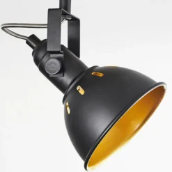 Lampes Dorées-hofstein Plafonnier Tina Chrome, Bois foncé, Noir, 4 lumières