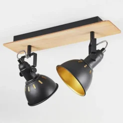 Lampes Dorées-hofstein Plafonnier Tina Écru, Noir, 2 lumières