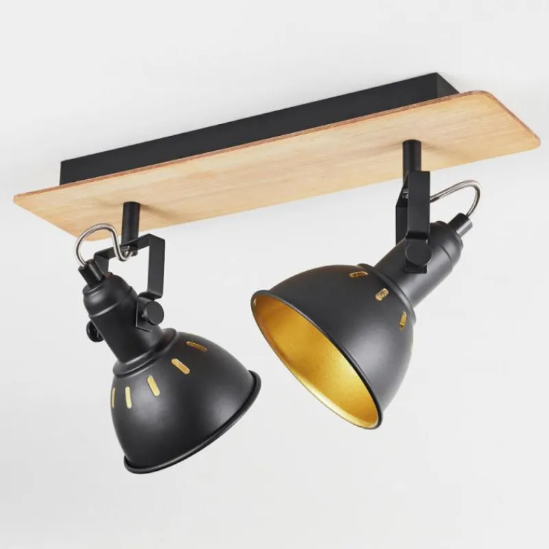 Lampes Dorées-hofstein Plafonnier Tina Écru, Noir, 2 lumières