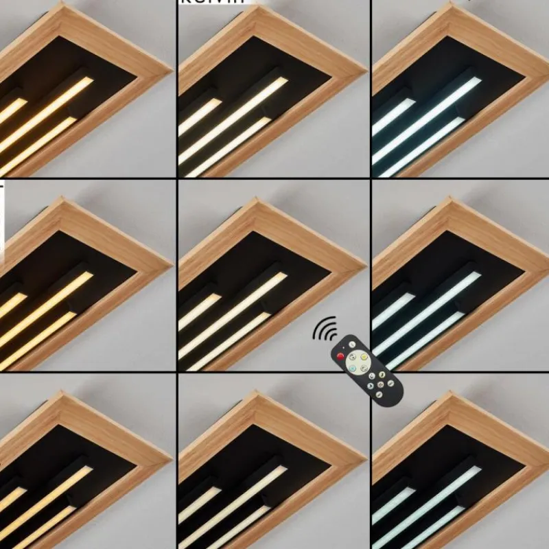 hofstein Plafonnier Tojeirinha LED Écru, Noir, 2 lumières