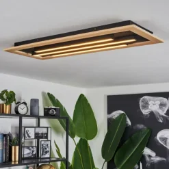 hofstein Plafonnier Tojeirinha LED Écru, Noir, 2 lumières