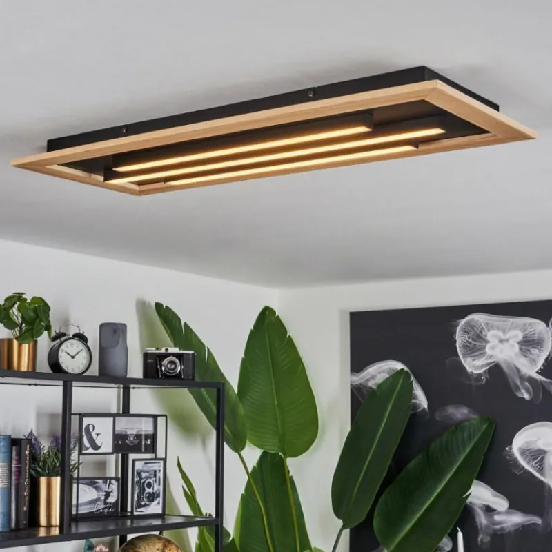 hofstein Plafonnier Tojeirinha LED Écru, Noir, 2 lumières