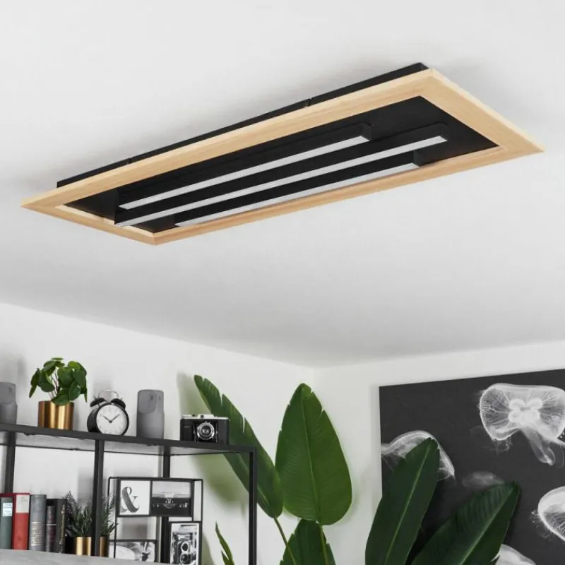 hofstein Plafonnier Tojeirinha LED Écru, Noir, 2 lumières