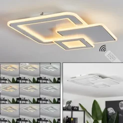 hofstein Plafonnier Tomazes LED Blanc, 1 lumière, Télécommandes