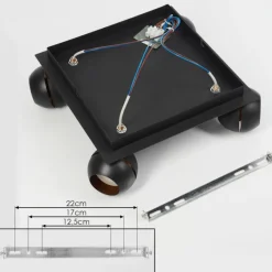 Lampes À Boules-hofstein Plafonnier Tome LED Laiton, Noir, 4 lumières