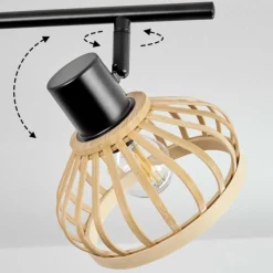 Luminaires Scandinaves-hofstein Plafonnier Totui Noir, 4 lumières