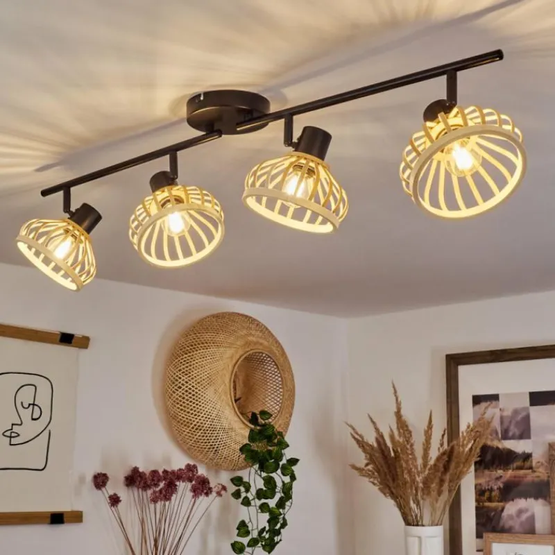 Luminaires Scandinaves-hofstein Plafonnier Totui Noir, 4 lumières