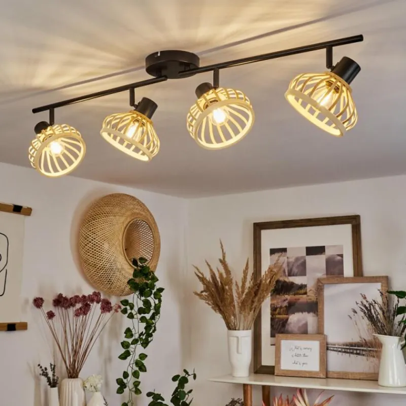 Luminaires Scandinaves-hofstein Plafonnier Totui Noir, 4 lumières