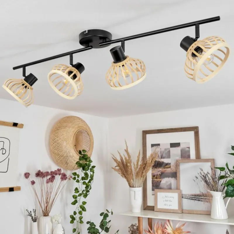 Luminaires Scandinaves-hofstein Plafonnier Totui Noir, 4 lumières