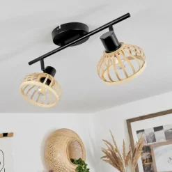 Luminaires Scandinaves-hofstein Plafonnier Totui Noir, 2 lumières