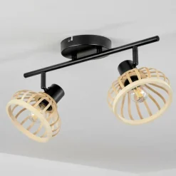 Luminaires Scandinaves-hofstein Plafonnier Totui Noir, 2 lumières