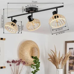 Luminaires Scandinaves-hofstein Plafonnier Totui Noir, 3 lumières