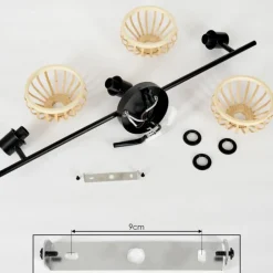 Luminaires Scandinaves-hofstein Plafonnier Totui Noir, 3 lumières