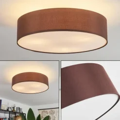 Lampes En Tissu-hofstein Plafonnier Tveid Nickel mat, 3 lumières