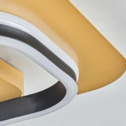 Lampes Dorées-hofstein Plafonnier Valduge LED Or, Noir, 1 lumière