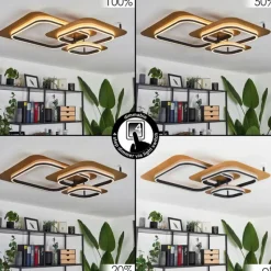 Lampes Dorées-hofstein Plafonnier Valduge LED Or, Noir, 1 lumière