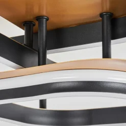 Lampes Dorées-hofstein Plafonnier Valduge LED Or, Noir, 1 lumière