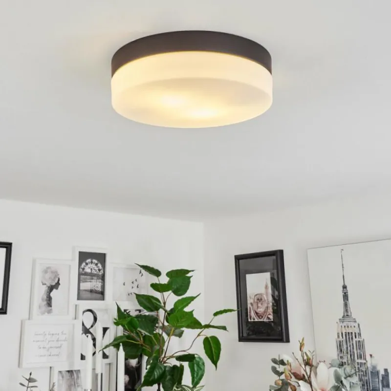 hofstein Plafonnier Valpedre Noir, 2 lumières