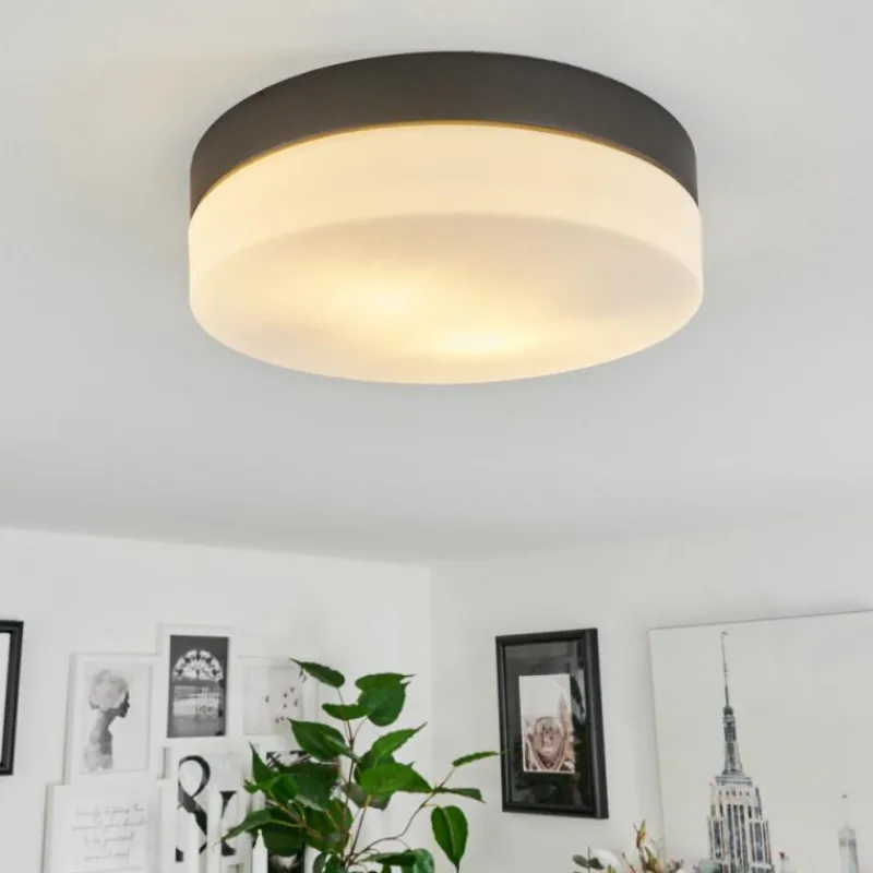 hofstein Plafonnier Valpedre Noir, 2 lumières