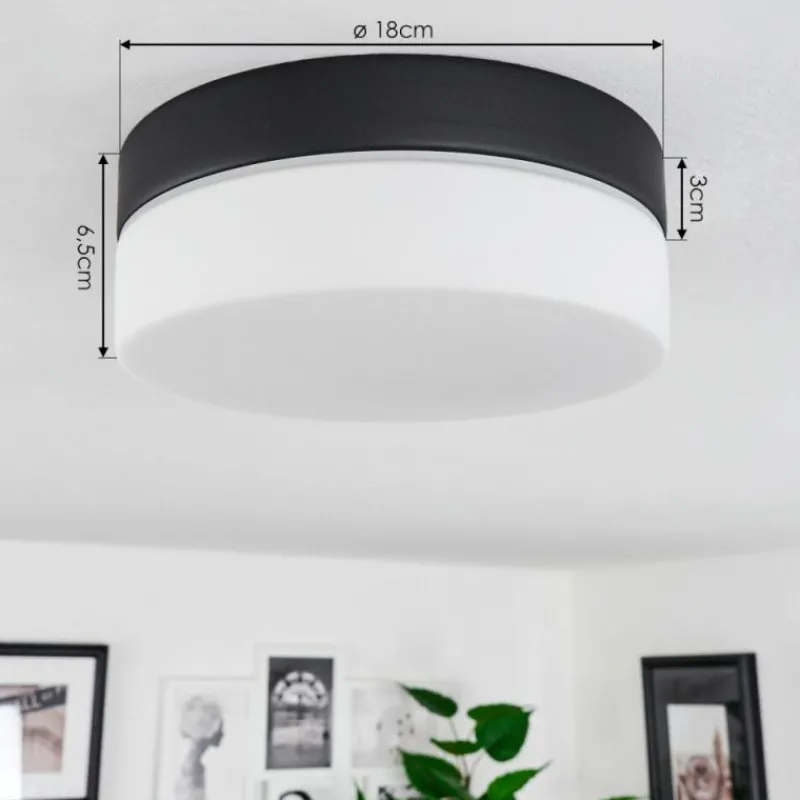 hofstein Plafonnier Valpedre Noir, 1 lumière