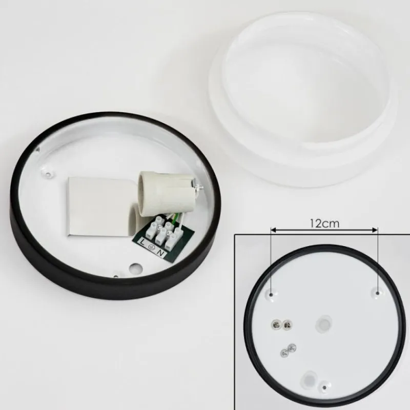 hofstein Plafonnier Valpedre Noir, 1 lumière