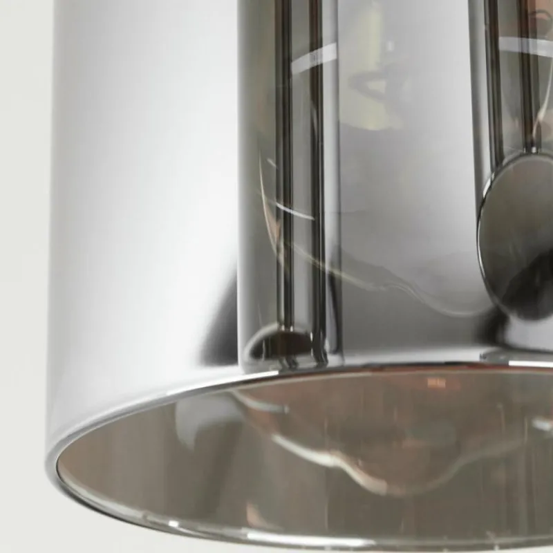 Suspension Verre Fumé-hofstein Plafonnier Vaurois Laiton, Noir, 3 lumières