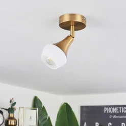 hofstein Plafonnier Venizy Vieux laiton, 1 lumière