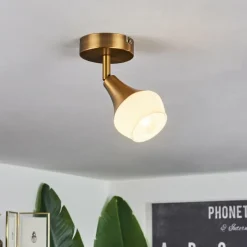 hofstein Plafonnier Venizy Vieux laiton, 1 lumière