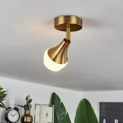 hofstein Plafonnier Venizy Vieux laiton, 1 lumière