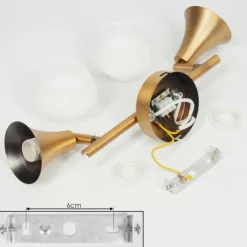 hofstein Plafonnier Venizy Vieux laiton, 2 lumières