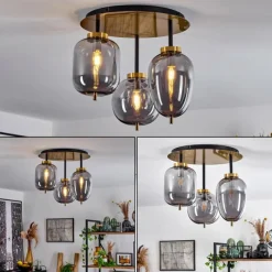 hofstein Plafonnier Verbania Laiton, 3 lumières