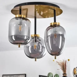 hofstein Plafonnier Verbania Laiton, 3 lumières