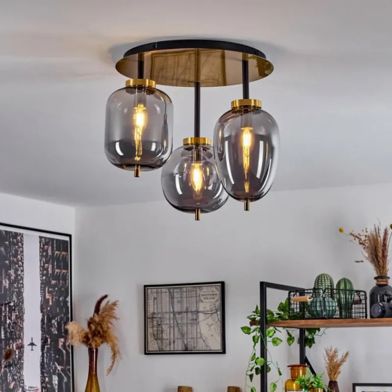 hofstein Plafonnier Verbania Laiton, 3 lumières