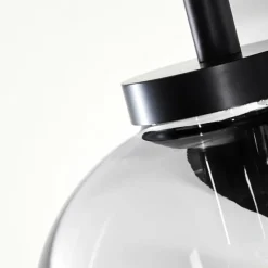 Suspension Verre Fumé-hofstein Plafonnier Verbania Noir, 6 lumières